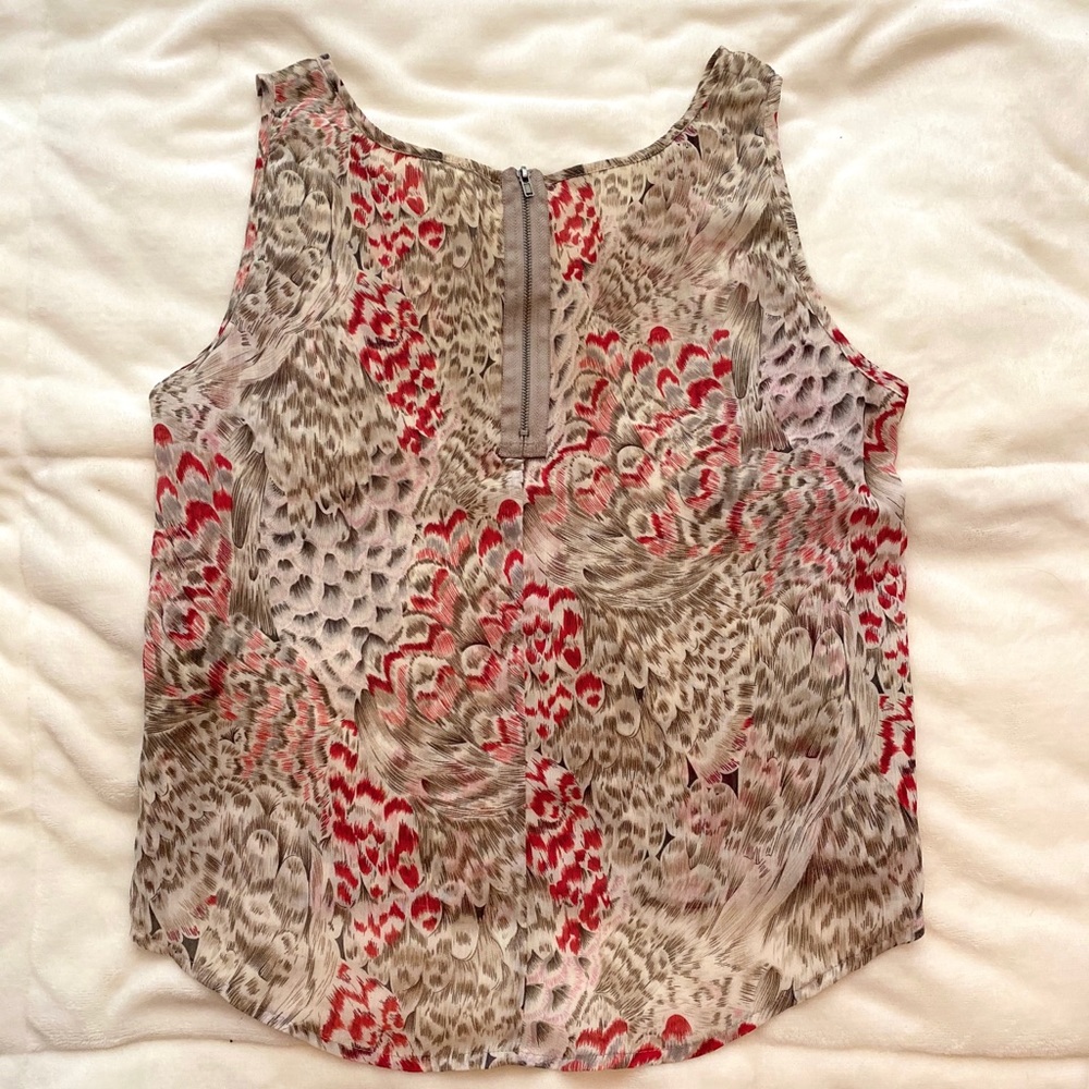 Myth nyc chiffon abstract print tank top